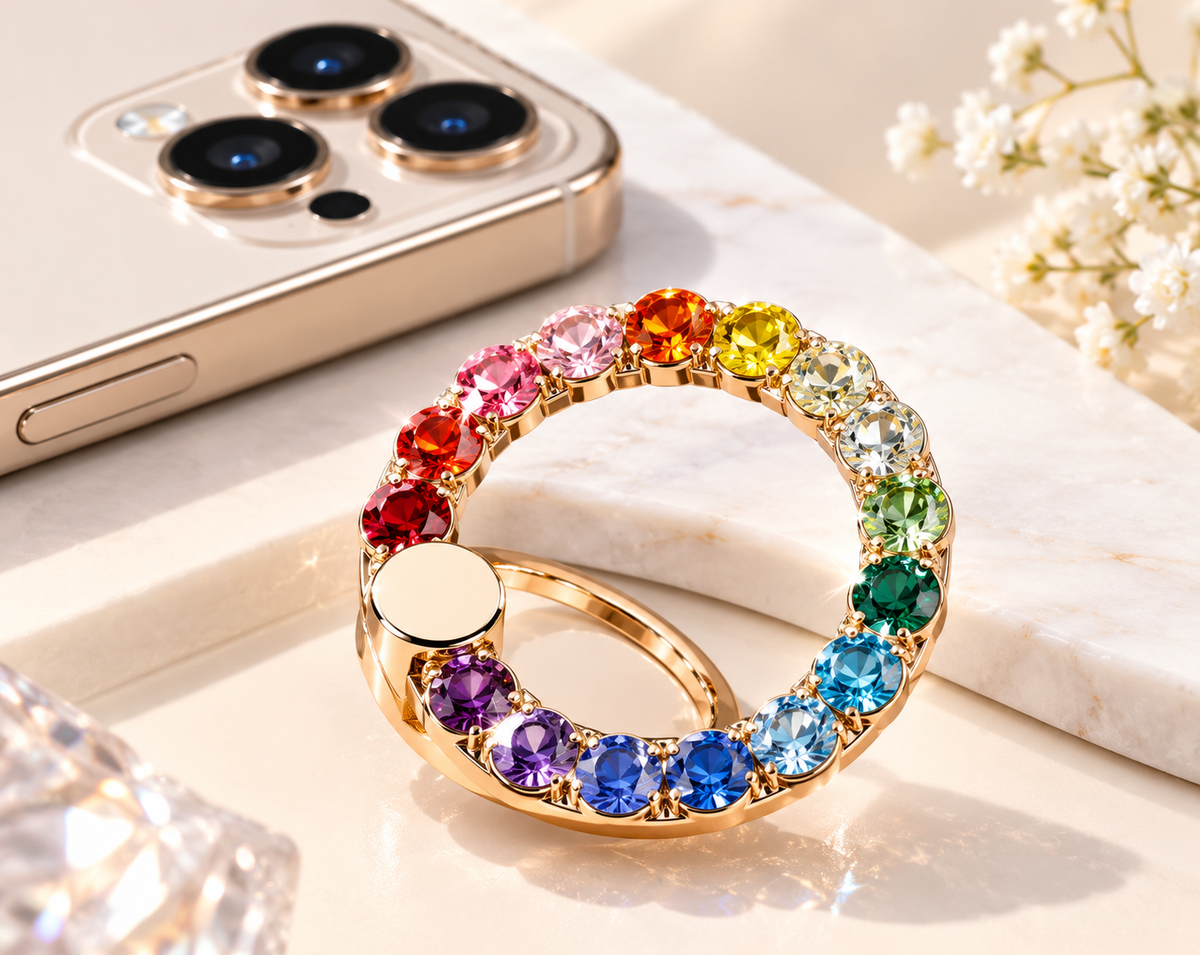 Crystal Cell Phone Ring & Stand
