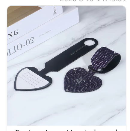 Crystal Heart Luggage Tag